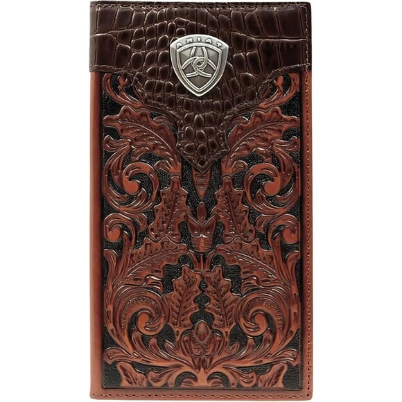 Men's Oak Embossed Rodeo Wallet - Picture 9 of 12